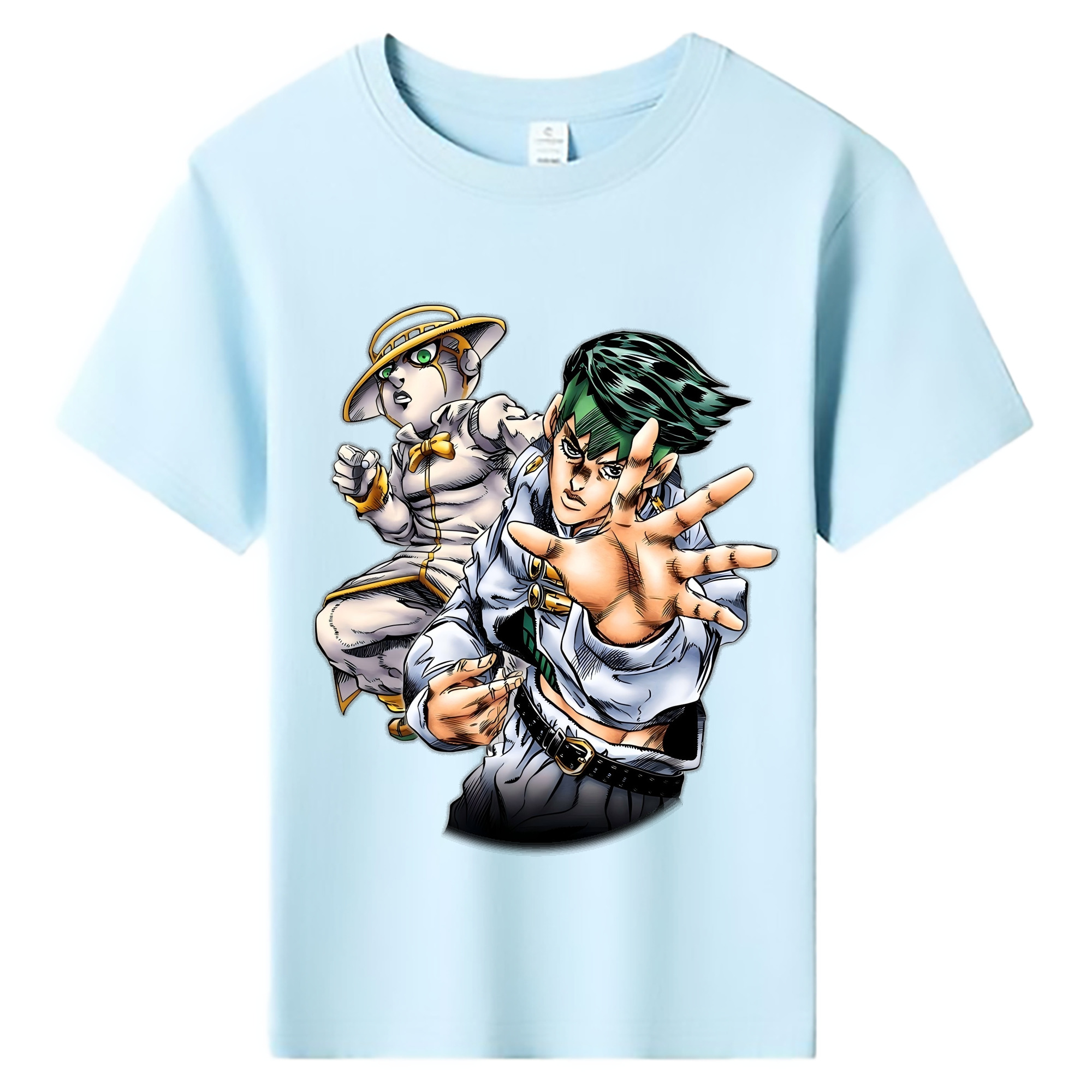 （画像用） ジョジョの奇妙な冒険 岸辺 露伴（きしべ ろはん） JoJo's Bizarre Adventure Rohan Kishibe 綿100％キッズTシャツ（フロントプリント）